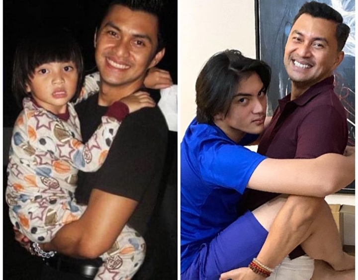 Perbandingan Foto Anjasmara Muda Gendong Anak Dengan Sekarang, Netizen: Bapaknya Enggak Berubah (foto/int)