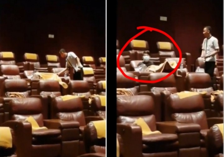Malu Sampai ke Tulang, Pria Ini Ketiduran Sampai Dibangunkan Petugas Bioskop (foto/int)