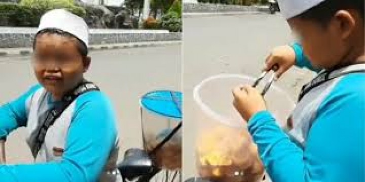 Kisah Bocah Indonesia yang  Nekat Bersepeda Di Bawah Terik Matahari Menjual Kue Demi Menghidupi Keluarganya Jadi Viral di Malaysia