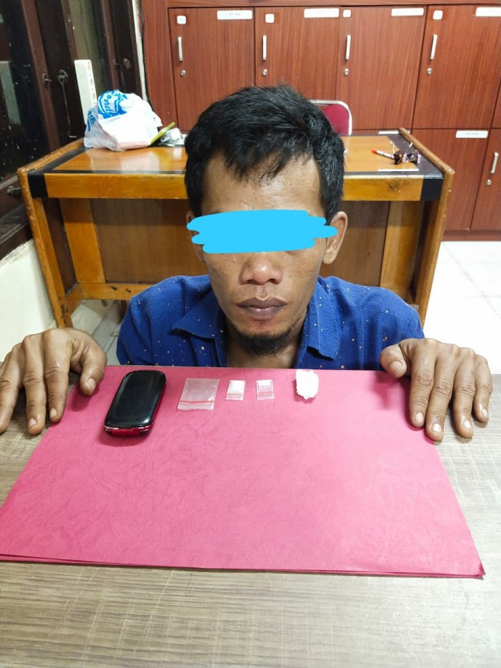 Satres Narkoba Polres Siak Amankan Satu Orang Pengedar Sabu-sabu di Kecamatan Tualang (foto/lin)