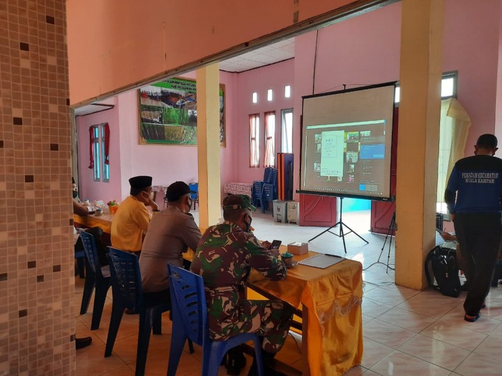 Kapolsek Kuala Kampar Hadiri Acara Pembukaan MTQ Pelalawan Secara Virtual