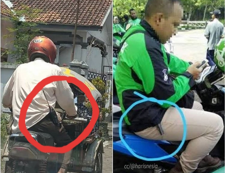 Viral Foto-foto Tukang Becak dan Ojol Disangka Intel, Netizen: Kijang 1 Masuk Ganti (foto/int)