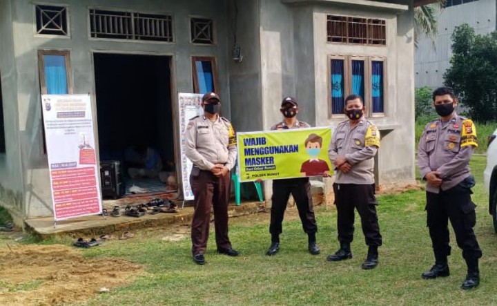 Polsek Bunut Lakukan Pengamanan Kampanye Salah Satu Calon Bupati Pelalawan