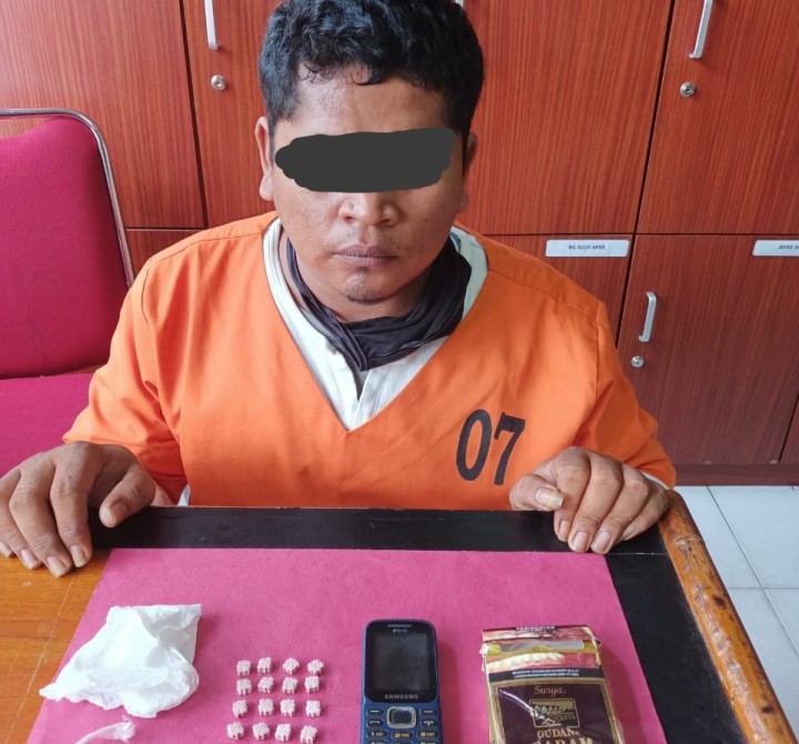 Polres Siak kembali Tangkap Pengedar Narkotika Di Kecamatan Tualang (foto/lin)