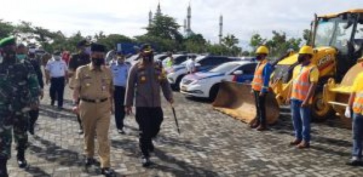 Pjs Bupati Rohul Pimpin Apel Kesiapsiagaan Bencana Alam di Komplek Bina Praja (foto/amsur)