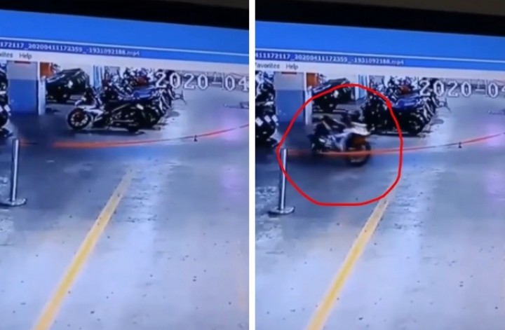 Merinding, Viral Sepeda Motor Diparkiran Sepi Bisa Pindah Sendiri, Netizen Malah Bilang Begini (foto/int)