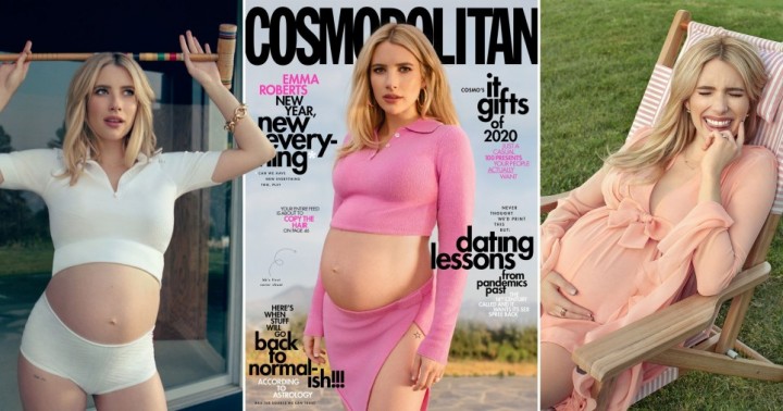 Tengah Hamil, Emma Roberts Menjadi Selebriti Pertama yang Menghiasi Sampul Cosmopolitan 
