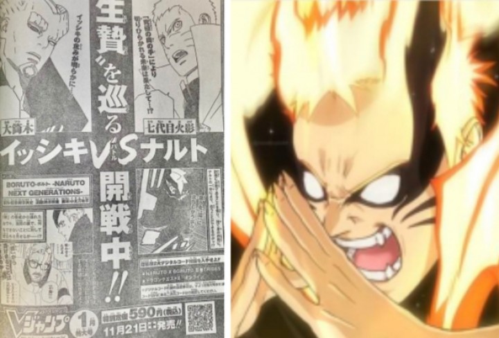 Bocoran Halaman Boruto Chapter 52, Naruto Mode Terakhir Kyubi vs Isshiki Otsutsuki (foto/int)