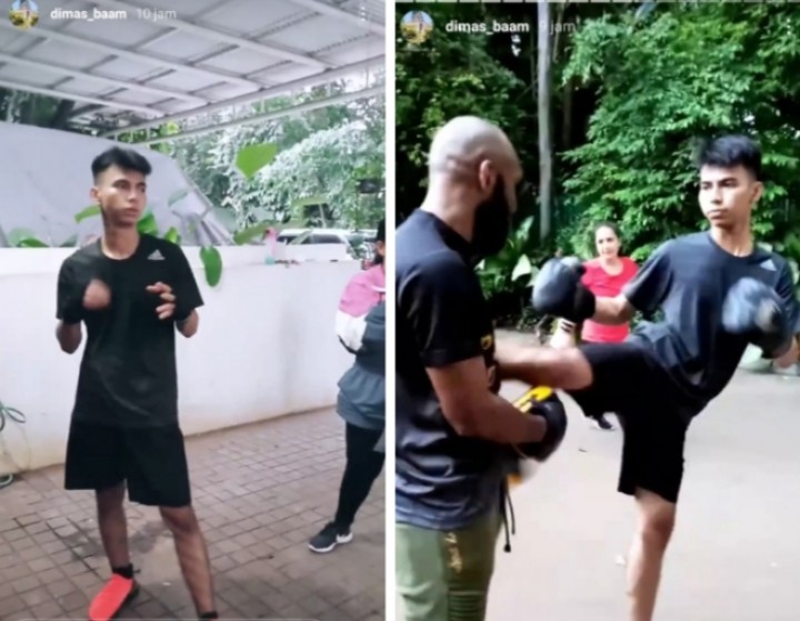 Dimas Ramadhan Mulai Belajar Beladiri Muay Thai, Netizen: Tambah Ganteng (foto/int)