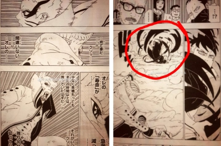 Bocor Boruto Chapter 52, Isshiki Sekarat Lawan Mode Merah Naruto, Kawaki Teleportasi ke Lokasi Pertarungan (foto/int)