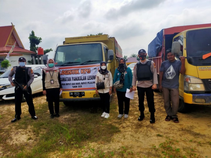 Polsek Pangkalan Lesung Laksanakan Pengamanan Kotak Suara Pilkada Kabupaten Pelalawan