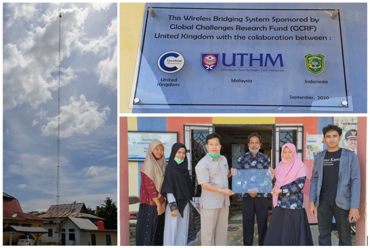 UIR Bersama UTHM Malaysia dan Universitas Inggris Bantu Internet untuk Desa Mandiangin Siak