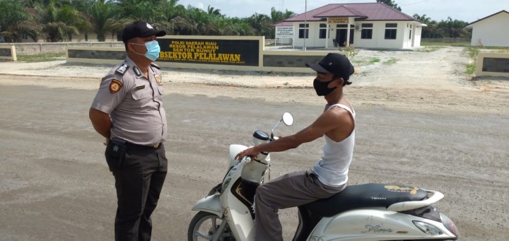 Begini Usaha Polsubsektor Pelalawan Cegah  Penyebaran Covid-19