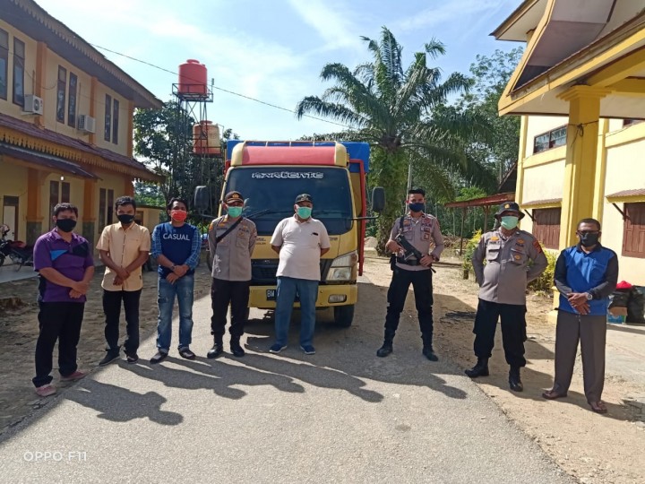 Polsek Pangkalan Lesung Laksanakan Pengawalan Surat Suara