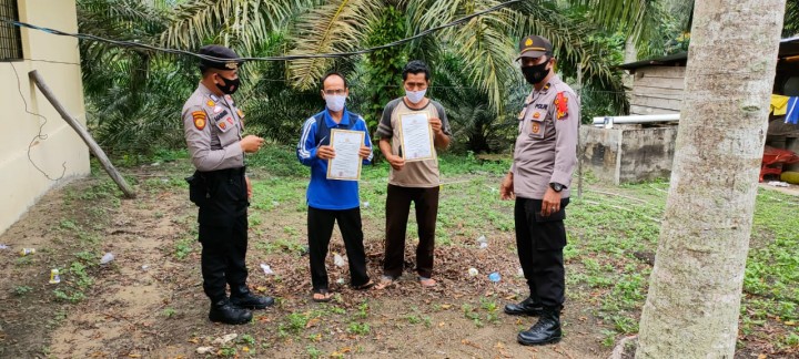 Cegah Karhutla, Polsek Pangkalan Kuras Sosialisasikan Maklumat Kapolda Riau