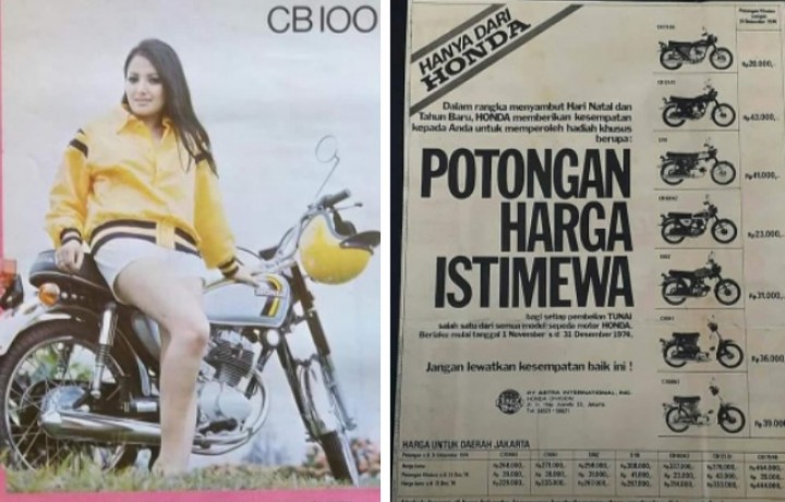 Viral Poster Harga Honda Zaman Dulu, Seharga 1 Slop Rokok, Netizen: Pegang Duit Sejuta Auto Sultan (foto/int) 
