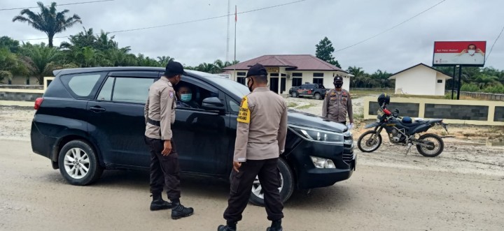 Minimalisir Penyebaran Covid-19, Polsubsektor Pelalawan Rutinkan Gelar Operasi Yustisi