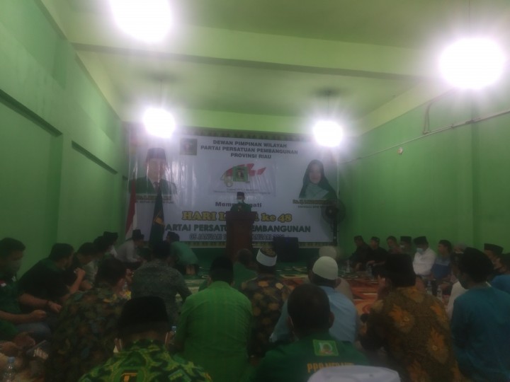Peringatan Harlah PPP ke 48 di kantor DPW PPP Riau jalan Tuangku Tambusai Pekanbaru