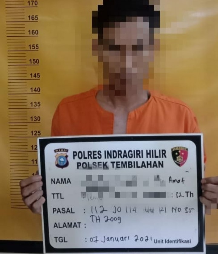 Miliki Sabu Seorang Pria di Tembilahan Ditangkap Polisi (foto/rgo) 