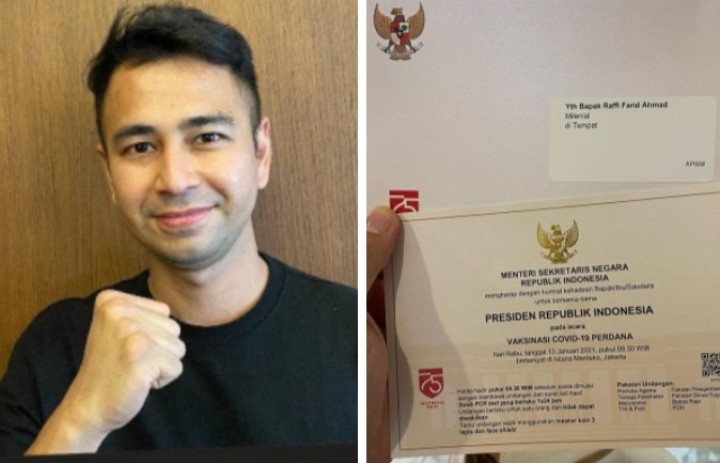 Raffi Ahmad Unggah Terima Undangan Vaksin COVID-19 Perdana, Netizen: Calon Menteri Milenial (foto/int) 