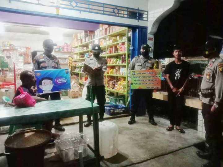Cegah Covid-19, Polsek Kuala Kampar Lakukan Operasi Yustisi Gabungan