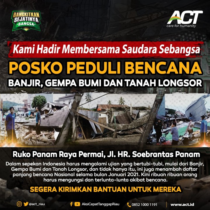 Posko Peduli Bencana ACT Riau Siap Salurkan Donasi Dermawan (foto/int) 