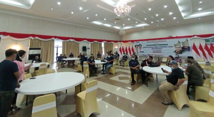 Pengurus JMSI Riau menggelar gladi resik pelantikan di Balai Serindit