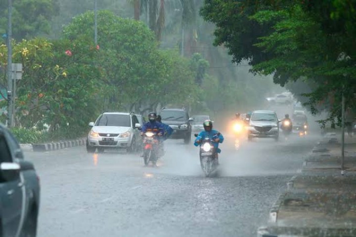 Hujan merata terjadi di Kota Pekanbaru