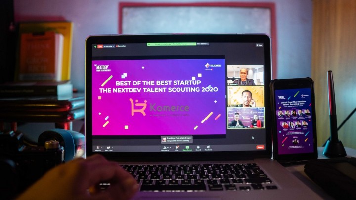 Telkomsel umumkan Komerce sebagai Best of The Best Startup pada ajang The NextDev Talent Scouting 2020. (Foto: Istimewa)