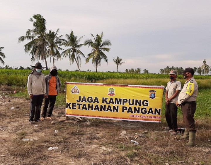 Polsek Kuala Kampar Pantau Program Kampung Tangguh di Desa Teluk Bakau