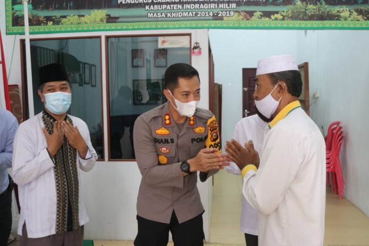Silaturahmi Kamtibmas, Kapolres Berkunjung ke Kantor Pengurus Cabang NU Inhil (foto/rgo) 