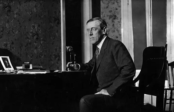 Potret Presiden AS Woodrow Wilson. Foto: Istimewa/Greelane.com