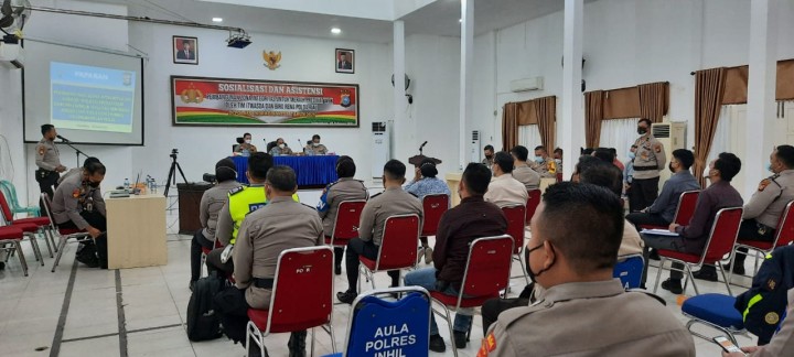 Pembangunan Zona Integritas Menuju WBK dan WBBM, Polres Inhil Gelar Sosialisasi Internal (foto/rgo) 