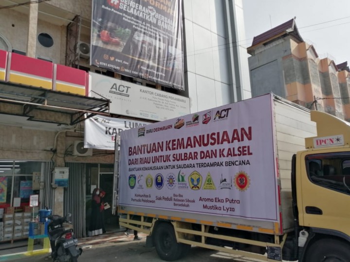ACT Riau Kirim Bantuan 9,5 Ton Untuk Korban Bencana Sulbar dan Kalsel (foto/ist) 