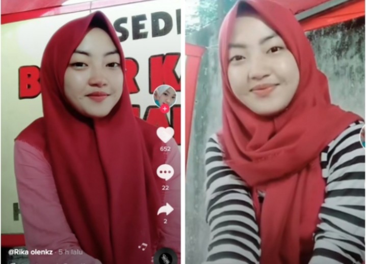 Viral Penjual Bubur Cantik, Netizen: Senyumnya Bikin Pabrik Gula Bankrut (foto/int) 