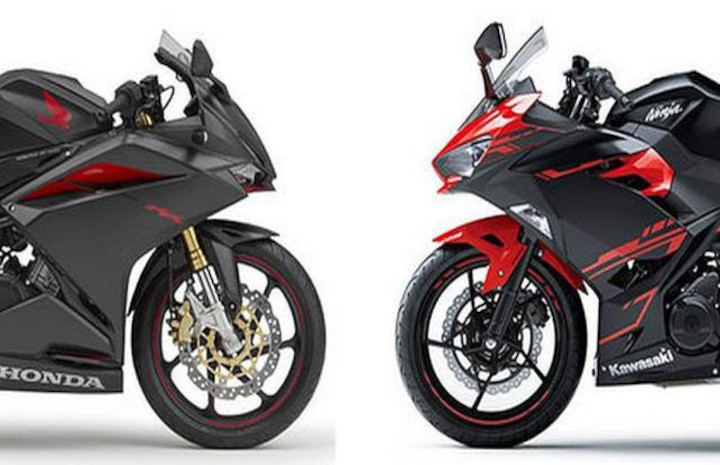 Sepeda motor merk Kawasaki dan Honda. Foto; Liputan6.com