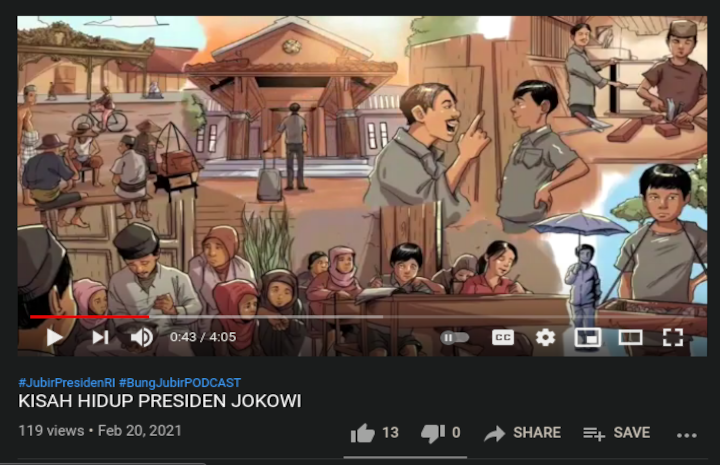 Film pendek tentang Jokowi. Foto: Youtube/ Fadjroel Rachman