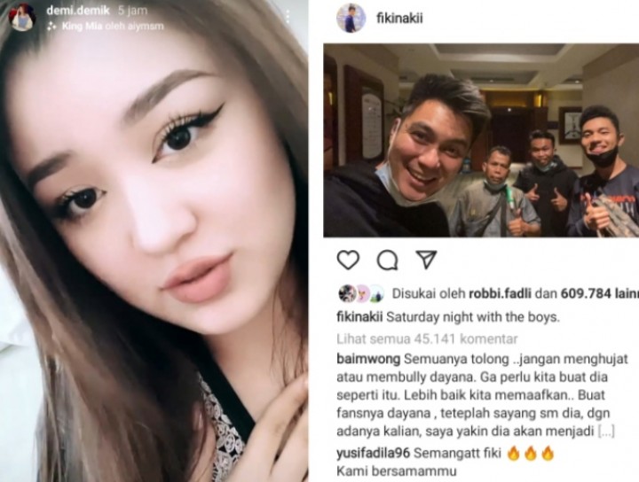 Komen di IG Fiki Naki, Baim Wong Ajak Maafkan dan Jangan Hujat Dayana (foto/int) 