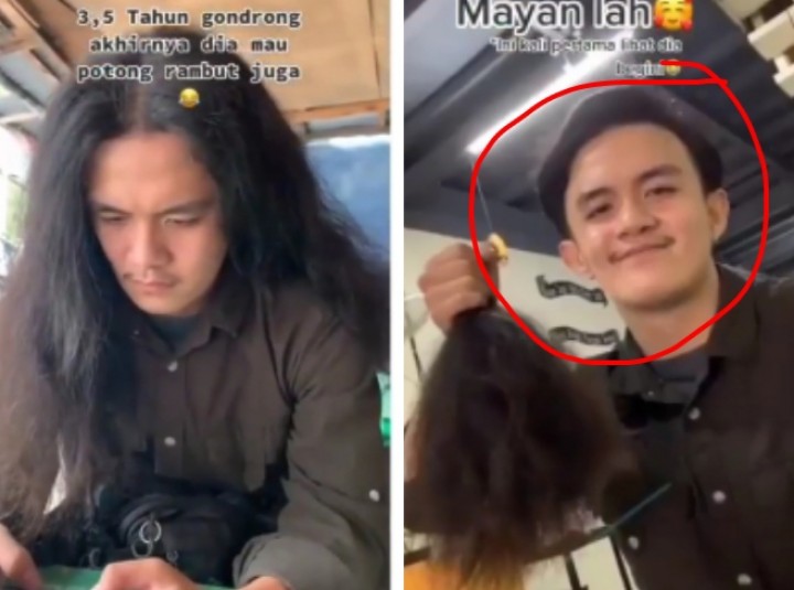 Viral Pria Mau Dicukur Rambut Setelah 3,5 Tahun Gondrong, Netizen: Jadi Imut-imut (foto/int) 