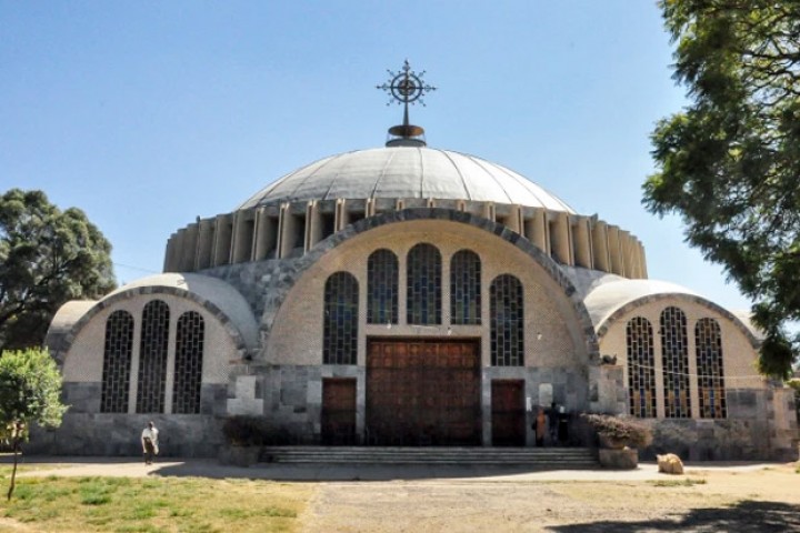 Gereja St. Mary of Zion di Axum, Ethiopia, tempat di mana Tabut Perjanjian diyakini disimpan. Foto/New York Post