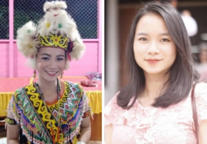 Gadis Cantik Dayak Tetap Mempesona Pakai Pakaian Tradisional, Netizen: Bidadari Kalimantan (foto/int) 