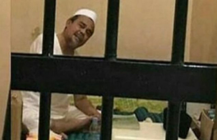 Habib Rizieq Shihab dalam penjara. Foto: Internet