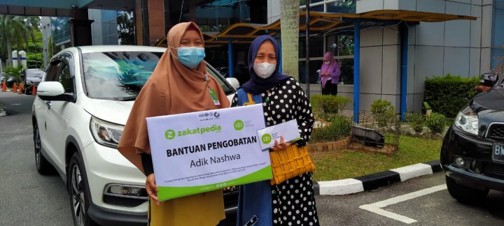 IZI Riau Optimis Bantu Pengobatan Nashwa yang Mengidap Meningitis (foto/ist) 