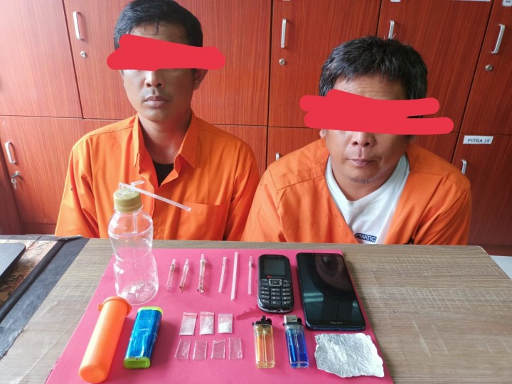 Polres Siak Tangkap 2 Pengedar Narkoba di Tualang (foto/lin) 