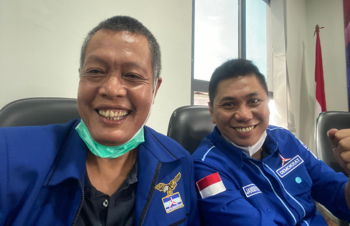 Kepala Biro Pertanian Partai Demokrat Amal Alghozali dan Wakil Sekjen DPP Partai Demokrat Jansen Sitindaon. Foto: Twitter