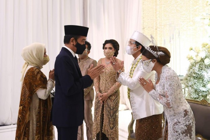 Presiden Joko Widodo saat menghadiri nikah Atta Halilintar dan Aurel Hermansyah
