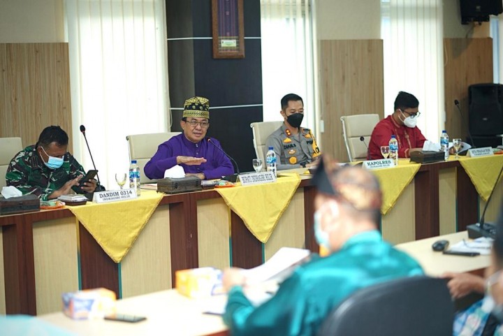 Bupati HM Wardan Pimpin Rapat Bersama Forkopimda Bahas Persiapan Bulan Suci Ramadhan (foto/rgo) 