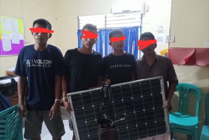 Beraksi di Desanya Sendiri, Polsek Kuantan Mudik Berhasil Membekuk Pencuri Panel Lampu Tenaga Surya (foto/zar) 