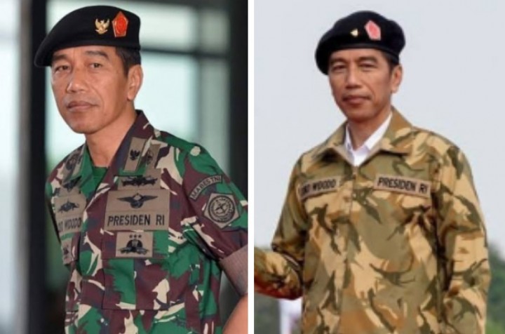 Gagahnya Presiden Jokowi Berseragam Militer, Netizen Sebut Begini (foto/int) 