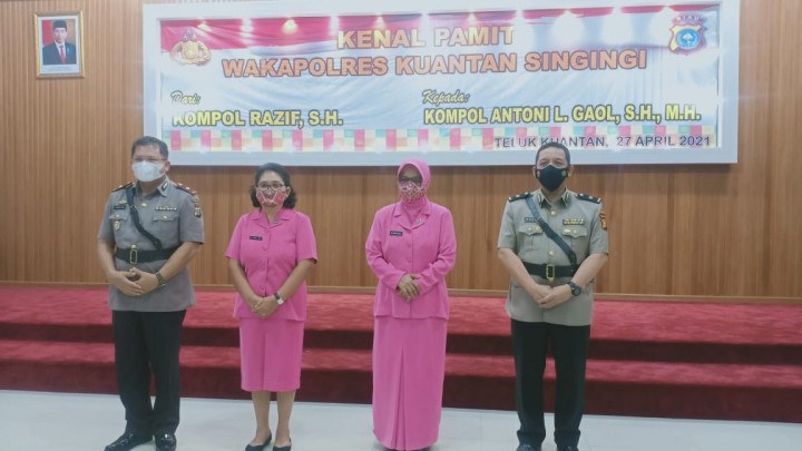 Dua Tahun Bertugas di Kuansing, Kompol Razif Promosi ke Polda Riau (foto/zar) 
